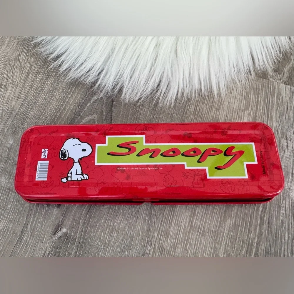 Vintage Red Snoopy Pencil Case